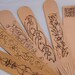 Personalised / Personalized leather bookmark decorated with pyrography