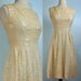 60s dress lace PARTY dress - vintage Mad Men yellow lace dress 60s cocktail dress w/ pleated skirt & fitted bodice xxs/xs extra small