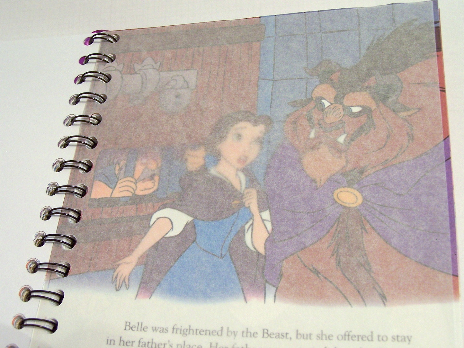Upcycled Golden Book Notebook Upcycled Children's Notebook: Disney's Beauty and the Beast the Teapot's Tale