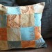 Velour Patchwork Pillow "Fall Squared Up"