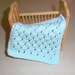 Pale Baby Green Miniature Doll House Blanket/Afghan - One Twelfth Scale