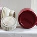 Maroon Vintage Metal Thermos Tall Canteen