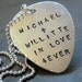 Hand Stamped Personalized Sterling Silver GUITAR PICK NECKLACE with Sterling Silver Ball Chain - 25-50 stamped characters