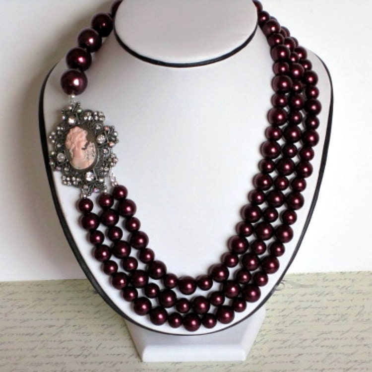 10 Off Sale Statement Necklace MultiStrand by SnobishDesign