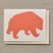 Red Bear Note card - blank