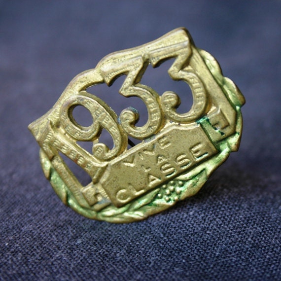 Class of 1933 golden tag.