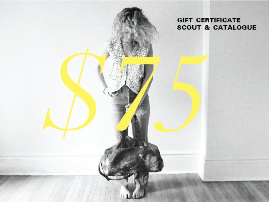 75 Dollar Gift Certificate