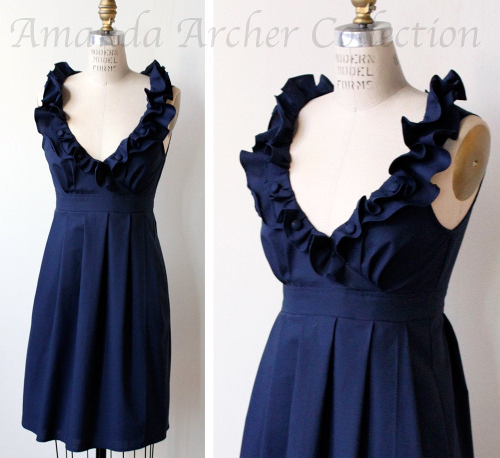 L'Amour Dress Midnight Navy Blue by AmandaArcher on Etsy
