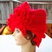 Womens Crochet Hat - Red Cloche Hat - Haute Couture Hat - Acrylic Yarn - Winter Fashion - Winter Accessories - Red Fashion Spring Fashion