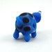 Blue and Purple Turtle Lampworked Glass Bead Figurine