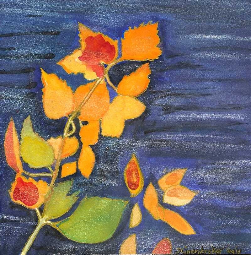 Leaves In The Wind - Original Mixed Media