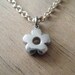 PeaceLoveEarth Recycled Sterling Silver Flower Charm Necklace w/ Peace Wax Sealed Box Recycled Box & Organic Cotton Pouch