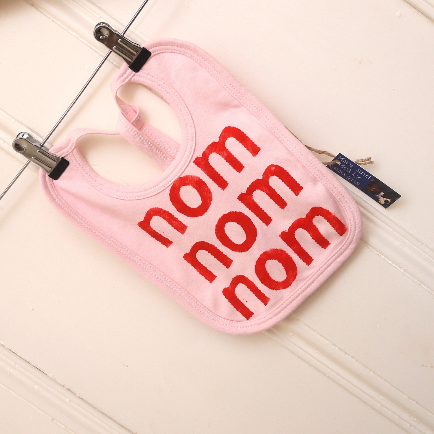 Nom nom nom baby bib