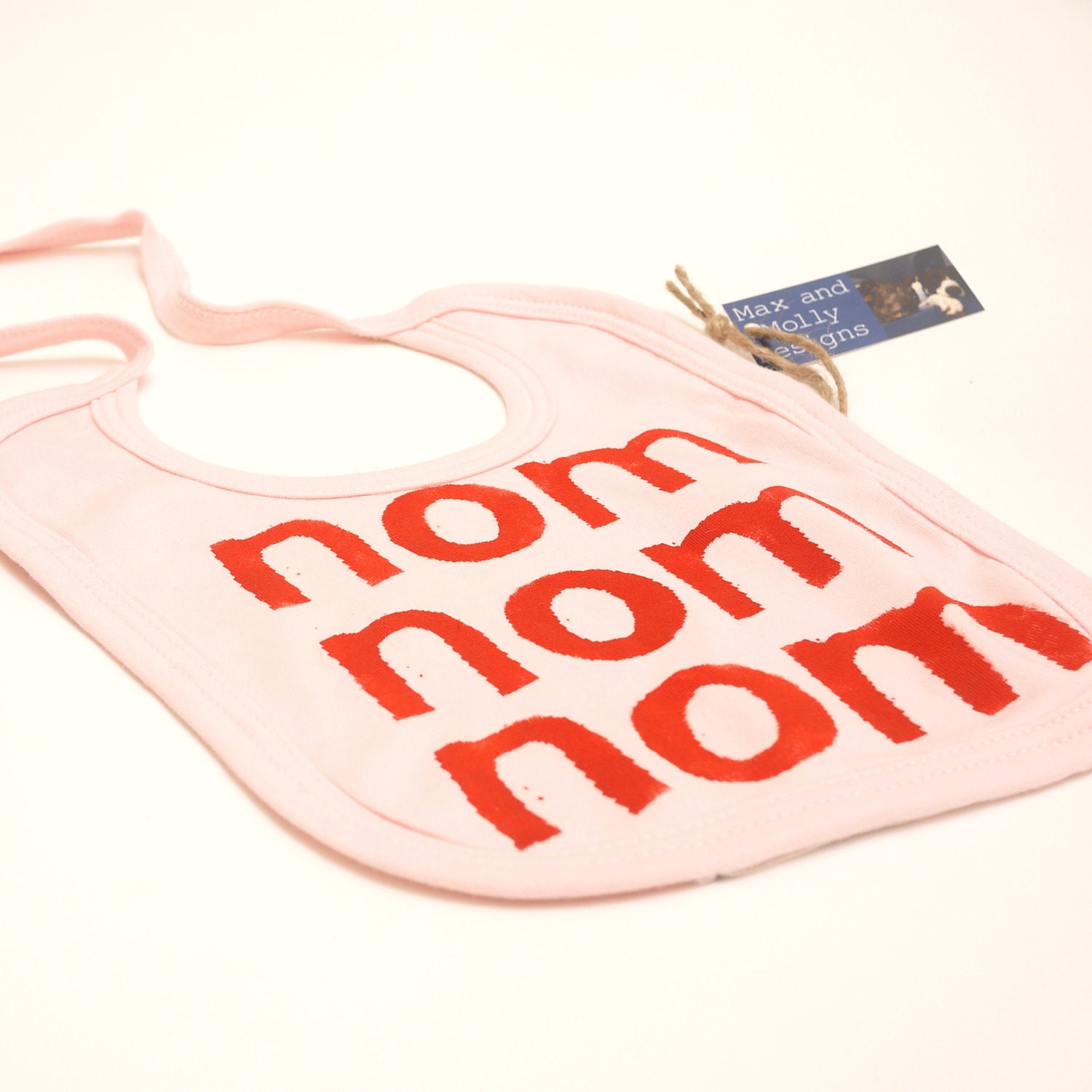 Nom nom nom baby bib
