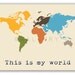 Kids wall art. World map print, childrens wall art. Kid playroom art. Retro Map art for children, nursery art 12x16 nursery print by WallFry