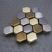 100 Assorted Hexagon Metal Studs (11mm x 8mm)