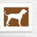 Mod Coonhound Dog - Fine Art Print 8x10