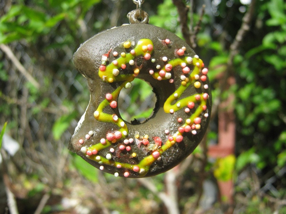 SALE Chocolate with Lime Green frosting Swirls and by PinkFrog4U from etsy.com