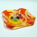 Orange and Yellow Fused Glass Bowl