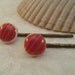 Decorative Glass Bobby Pins - Chestnut Hair Accessory