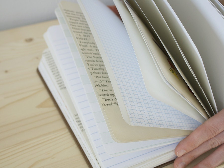Chalkboard Book - Blank Sketchbook / Journal - blue thread