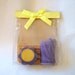 Girls Gift Set : Soap Cloth and Deck Flower Power Purple Yellow