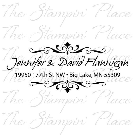 SELF INKING Custom Address Stamp - Fancy Address PR154