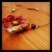 Soft purple crochet flower beaded choker