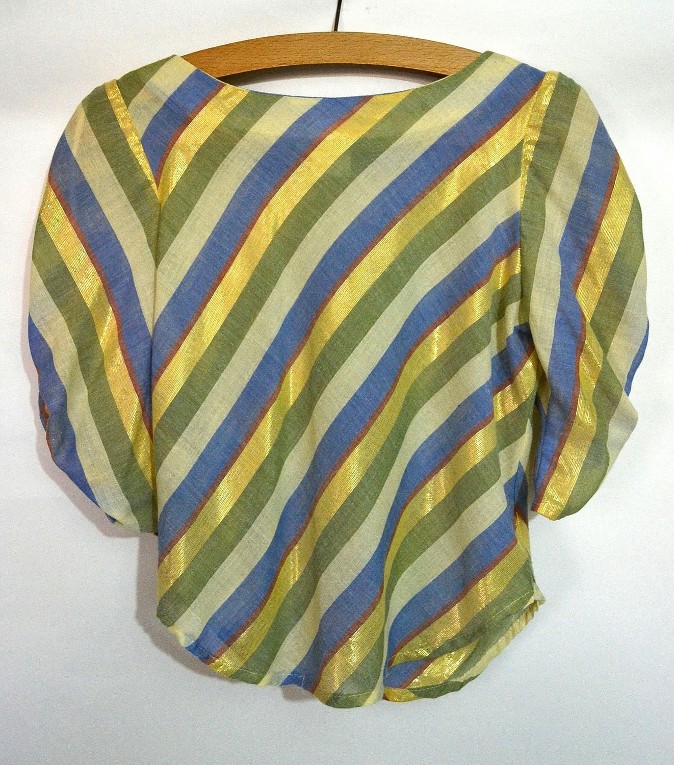 The Roller Rink Blouse...Vintage 70's Sparkling  Byer California Shirt