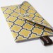 Snap Card Case- Lattice in Mustard Yellow and Gray