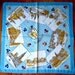Vintage Hankie retro Munich Germany handkerchief Colorful Silk Souvenir German print