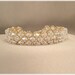 Clear Crystal Wedding Tennis Bracelet and Earring Set by Handwired