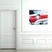 Black Red White and Sliver Vintage Car Original Painting 16x20 On Canvas Ready to Hang Man Cave