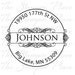 SELF INKING Custom Address Stamp - Fancy Circle Address PR127