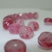 Czech Glass Pink Cherry Rondells 6 x 8 MM