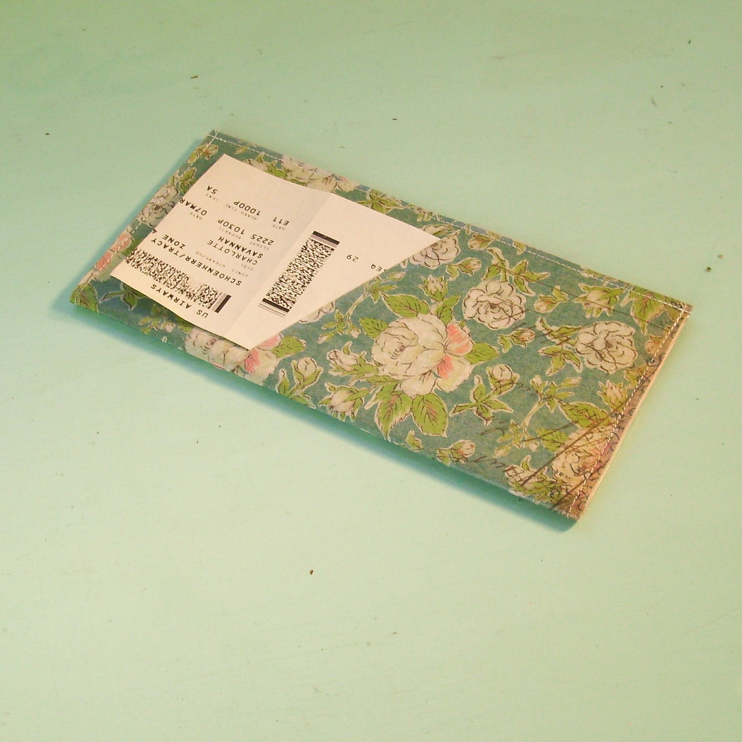 Cotton Blossom Flower Boarding Pass Holder