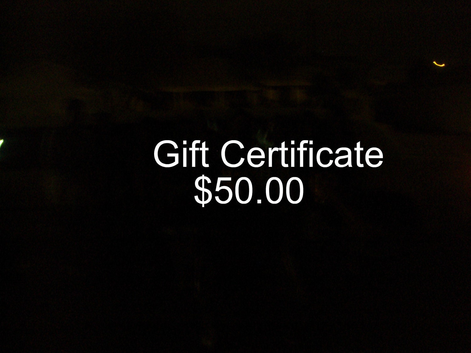 Fifty Dollar Gift Certiftcate