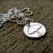 Ready to Ship PMC Fine Silver Embossed Umbrella Necklace Raised Image on Pendant with Sterling Silver Chain