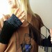 Blue to Black Fingerless Arm Warmers