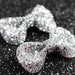 Silver Hair Clip Bows, Glitter, Hair Accessories, Cute Kawaii Bows