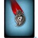 Sterling Silver Flaming Heart Pendant-SACRED HEART-Coeur Sacre