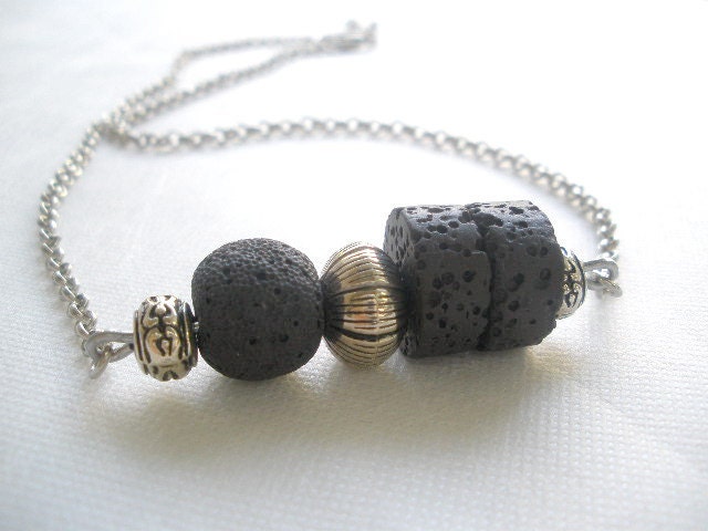 Black Lava  Necklace