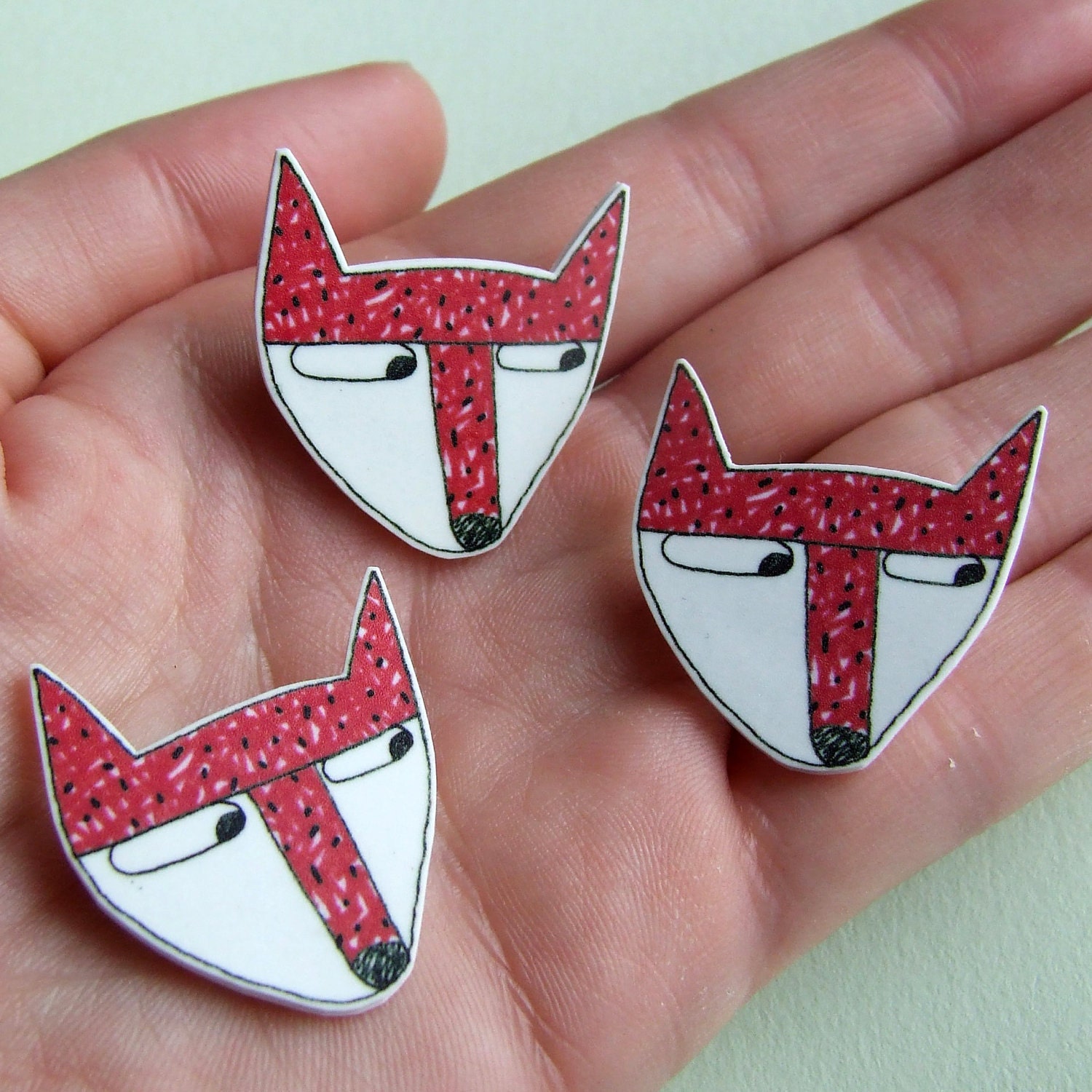 Fox - Small Illustrated Pin Badge