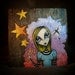 Alice Waves Goodbye - Original Mixed Media Piece on Wood
