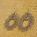 Grey Tatted Paisley Design Earrings - Taupe and Copper - Huang