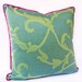 Silk "Indochina" Pillow - Designer Decorative Pillow -- Accent Pillow 20x20 --