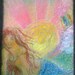 Ocean Quartet - oil pastel drawing on handmade paper