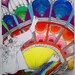Feet and Mandala - oil pastel and pencil drawing