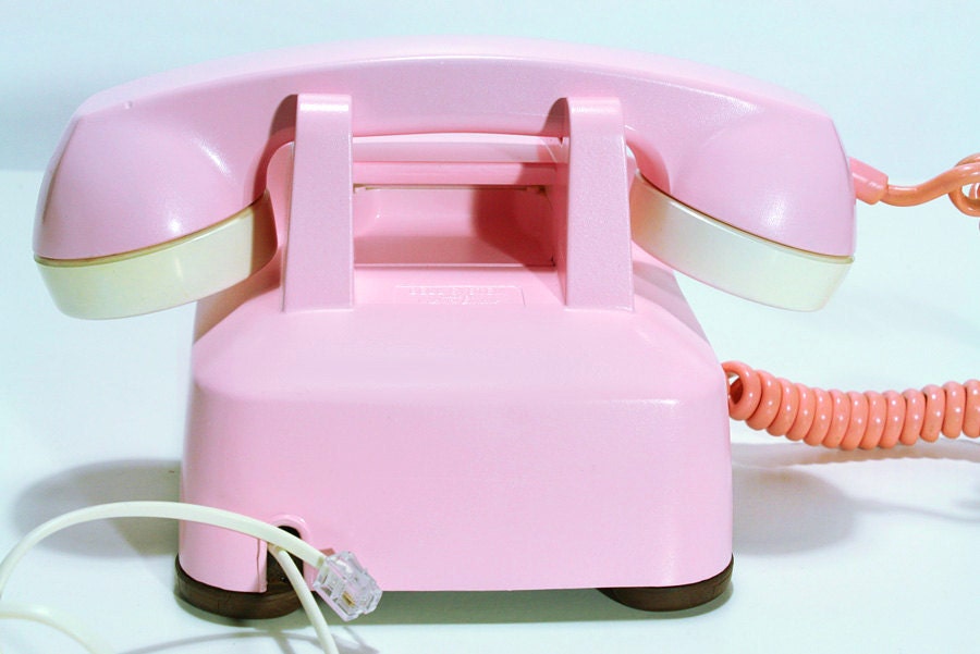 Refurbished Bell Rotary Aqua Pink Phone