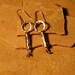Sterling Silver Rustic Flower Design Earrings